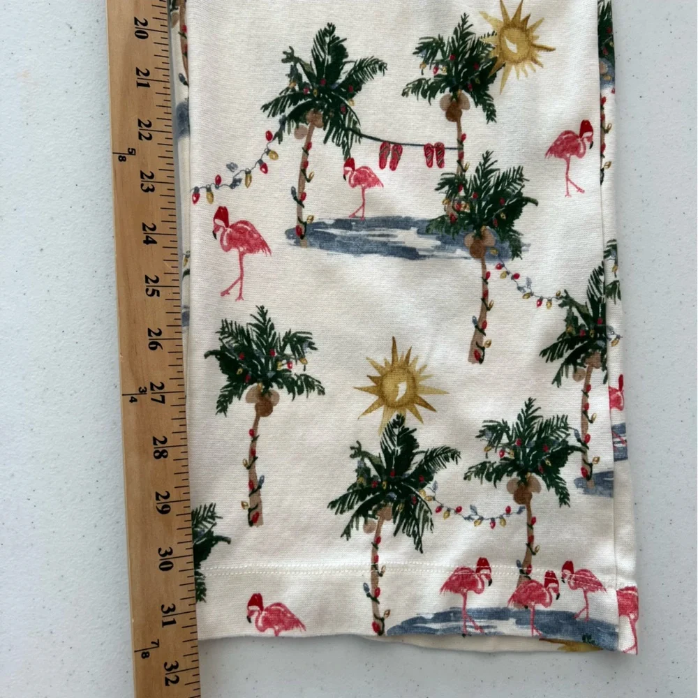 Burt’s Bees Baby Adult Tropical Christmas Flamingos PJ Lounge Pants XXL * Stains - Picture 13 of 16